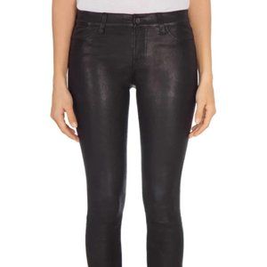 J BRAND Mid Rise Skinny Black Leather Pants-24